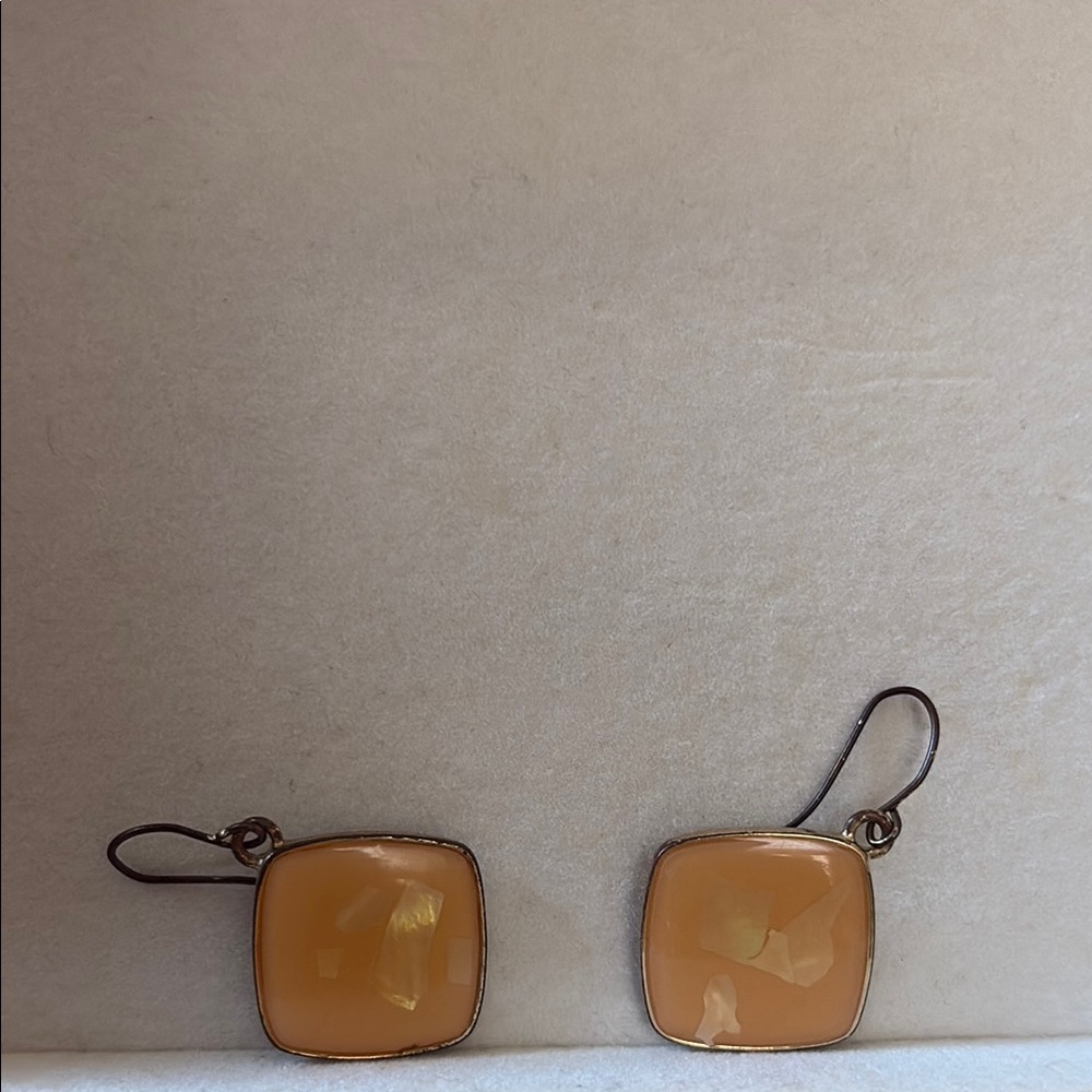 Gold Square Earrings with Elegant Design